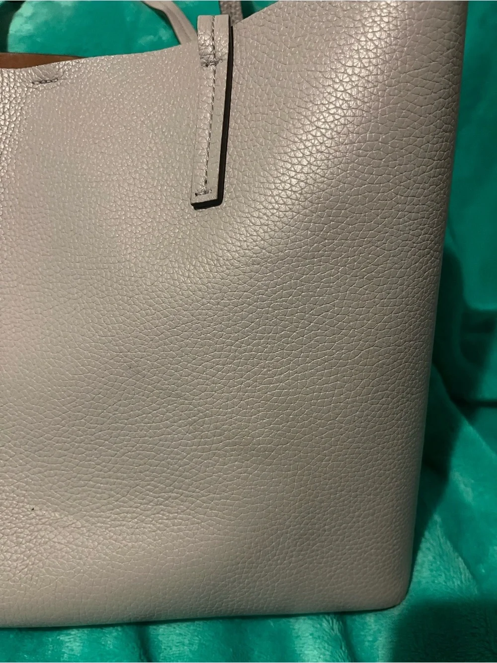 Tory Burch Pebbled Leather Gray Tote